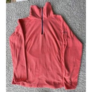 Columbia Fleece Jacket size L  color Orange  Zip Long Sleeve Pullover